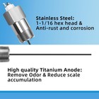 Electric Anode Rod For Water Heater Gallon Tank  Powered Rod  Silver