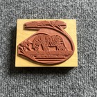 Zebra Rubber Stamp Vintage Safari Zoo Wood Ink Block