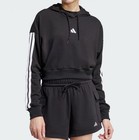 Adidas Women Hoodie Essentials 3-stripes French Terry Crop Sweatshirt 