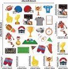 25 Pcs Football Window Clings Football Party Thick Gel Cling For Toddlers  Kids