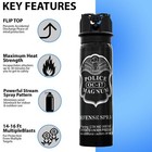 5 Police Magnum Pepper Spray 4 Ounce Flip Top Stream Personal Defense Safety