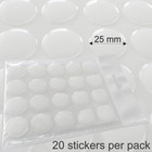 25mm 1  Inch Clear Epoxy Resin Dome Stickers Self Adhesive Bottle Caps Cabochon