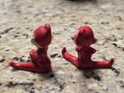 Vintage Pair Ceramic Pixie Figurines Splitz  Pose And Chill Japan 2 75 