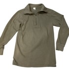 Authentic German Bundeswehr-issued Tricot Quarter-zip Cotton Shirt Small