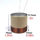 2pcs 51 5mm 2  Woofer Voice Coil 2 Layers Round Copper Wire For Bass Speaker