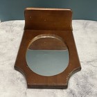 Vintage Mcm Wooden Wall Mirror W display Shelf 19  Country Cottage Classic Boho