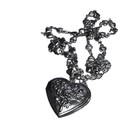 Heart Carved Pendant Necklace Vintage Stainless Steel Women s Fashion Jewelry