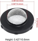 30pcs Stainless Steel Garden Hose Screen Filter  50 Mesh With Tabs For 3 4 