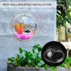 Wall Mount Fish Bowl Acrylic Transparent Hanging Fish Vase Aquarium Plant Pot   