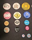 Vintage 27 Piece Lot Of Novelty advertising pinback Buttons And Pins Us Air etc 