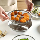 1 Pc Stainless Steel Mesh Strainer Basket Round Reusable Frying Grilling Tray