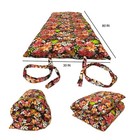 Traditional Floor Rolling Mattress  Shiki Futon 3 X 30 X 80 Red Tropical Flowers