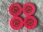 Nice Lot Of 28 Vintage Casino Chips  25 Cent  1  5  25 see Photos   Description