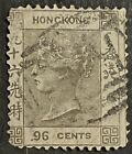 Travelstamps  Hong Kong Stamps Scott  24 - 96 Cent Used Wmk Fancy Cancel