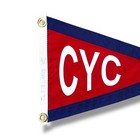 Vintage Cleveland Yachting Club Burgee Cyc Ohio Lake Erie Nautical Flag 1970-80s