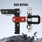 2   Receiver 8   Drop rise Adjustable Trailer Tow Hitch W  Dual Ball Mount