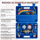 Calpose 3 Way Ac Gauge  Manifold Gauge Set For R134a R410a R12 R22 536 
