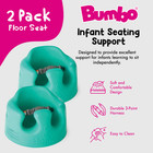 Bumbo Baby Soft Foam Wide Floor Seat W 3 Point Adjustable Harness  Aqua  2 Pack 